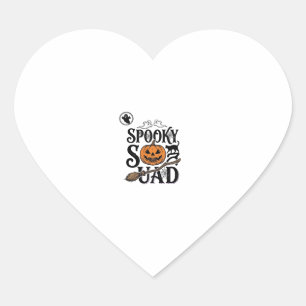 Spooky Squad Shirt Vintage Halloween Group Design_ Heart Sticker