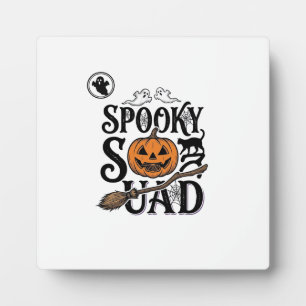Spooky Squad Shirt Vintage Halloween Group Design_ Plaque