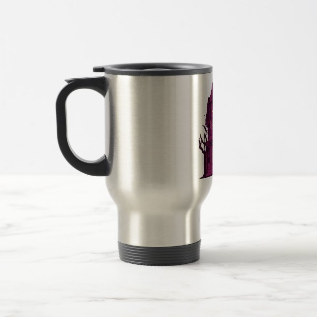 Spooky Stainless Steel Travel Mug (Left)