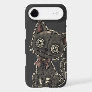 Spooky Stitched Plush Cat Art