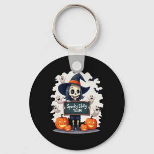 Spooky Study Team - Cute Halloween Skeleton Teache Key Ring