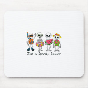 Spooky Summer Beach Skeletons Funny Halloween Summ Mouse Pad