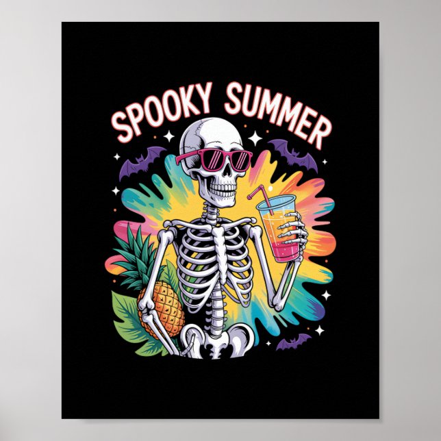 Spooky Summer Beach Vacation Poster (Front)