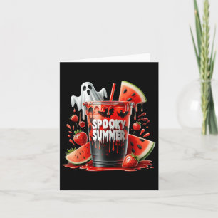 Spooky Summer Drinks Summerween Vibes Funny Summer Card