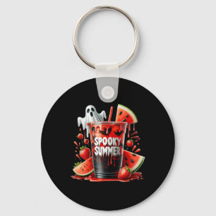 Spooky Summer Drinks Summerween Vibes Funny Summer Key Ring