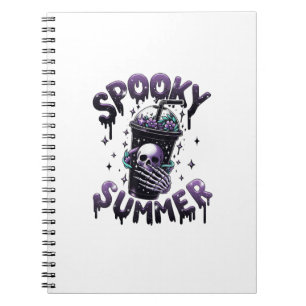 Spooky Summer Funny Meme Skeleton Coffee Funny Sum Notebook