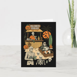 Spooky Summer Halloween Retro Summer Horror Charac Card