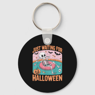 Spooky Summer Skeleton Just Waiting For Halloween Key Ring