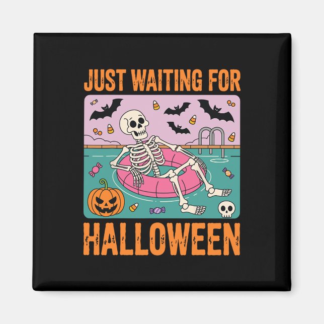 Spooky Summer Skeleton Just Waiting For Halloween  Magnet (Front)