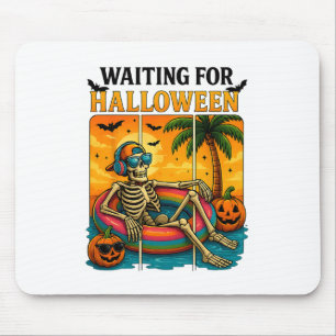 Spooky Summer Skeleton Just Waiting For Halloween Mouse Pad