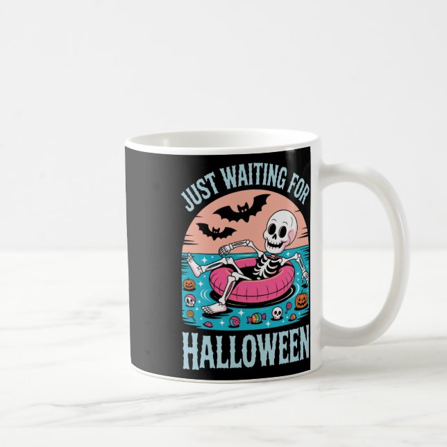 Spooky Summer Skeleton Just Waiting Kids  Coffee Mug (Right)