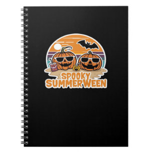 Spooky Summerween - Pumpkins On The Beach Classic Notebook