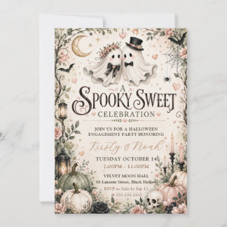 Spooky Sweet Halloween Engagement Party Invitation
