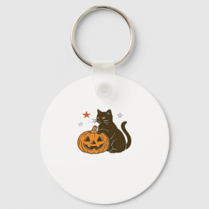 Spooky Sweet Halloween Kitty Classic T-Shirt Key Ring