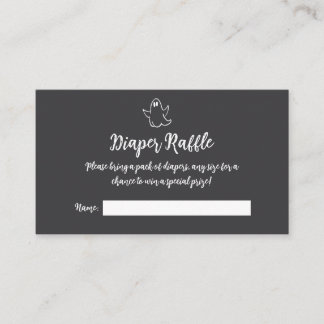 Spooky Sweet "Little Boo" Diaper Raffle Enclosure Card