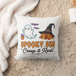 Spooky Szn Halloween Ghosts – Cute Fall  Cushion