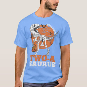 Spooky T-A Saurus Dinosaur Skeleton T rex Pumpkin T-Shirt