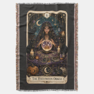 Spooky Tarot Throw Blanket