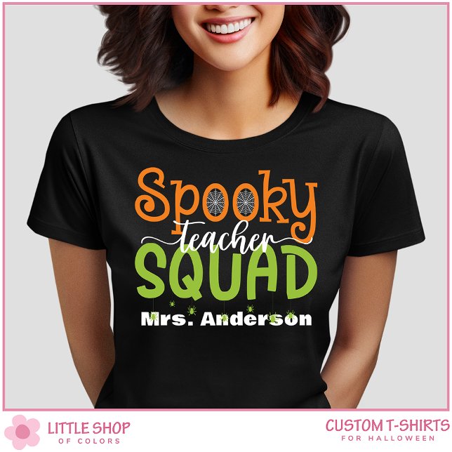 Spooky Teacher Squad Customisable Group Halloween T-Shirt (Creator Uploaded)