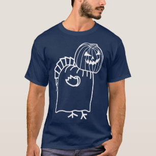 Spooky Thanksgiving Turkey Wearing Halloween Costu T-Shirt