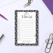 Spooky To Do List Notes (personalised)