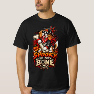 Spooky To The Bone Beagle Halloween Funny Skeleton T-Shirt