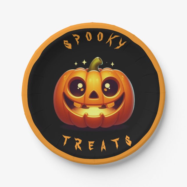 Spooky Treats Paper Plate (Front)