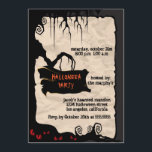 Spooky Tree - Halloween party invitation<br><div class="desc">Invite everyone to your haunted Halloween party with these scary and spooky personalised Halloween invitations. The invitation features a spooky tree with a broken signage announcing your Halloween party with creepy red eyes looking on.The font and text is all editable, so you can add your theme and all the details...</div>