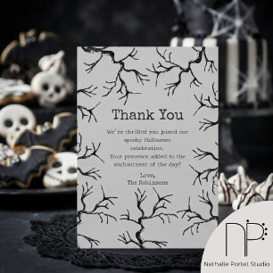 Spooky Tree Halloween Thank You Card