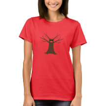 Spooky Tree Wearing A Face Mask Women's T-Shirt