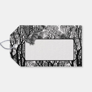 Spooky Trees & Bat Halloween Gift Tags