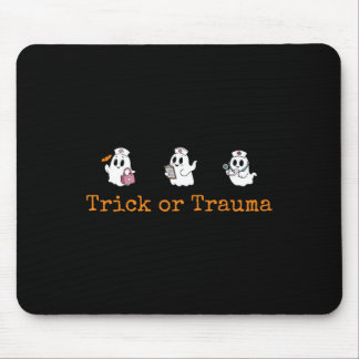 Spooky Trick Or Trauma Ghost Nurse Er Trauma Nurse Mouse Pad
