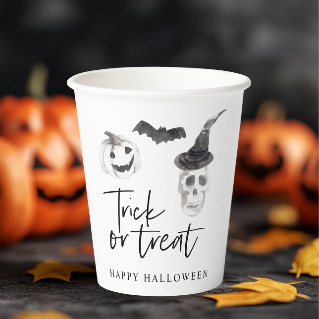 Spooky Trick or Treat | Halloween Party  Paper Cups (Creator Uploaded)