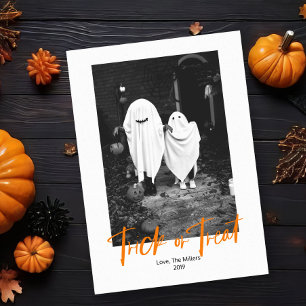 Spooky Trick or Treat Halloween Photo Card
