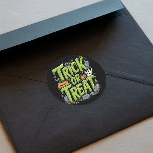 Spooky Trick or Treat Slime Halloween  Square Sticker