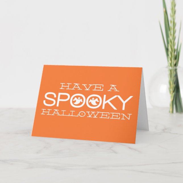 Spooky Typography Halloween Card (Front)