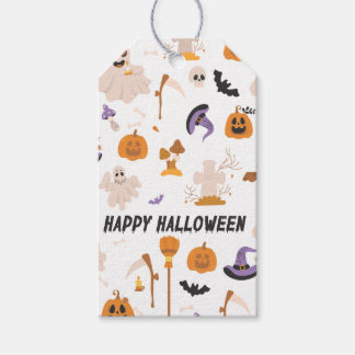 Spooky Typography Halloween Gift Tags