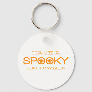 Spooky Typography Halloween Keychain