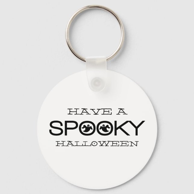 Spooky Typography Halloween Keychain (Front)
