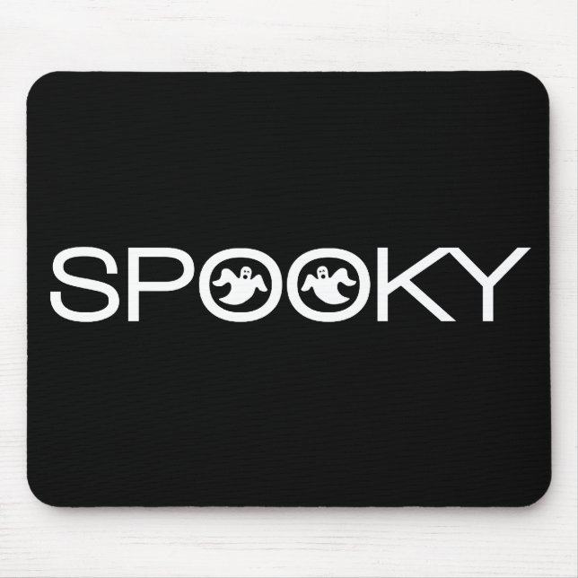 Spooky Typography Halloween Mousepad (Front)