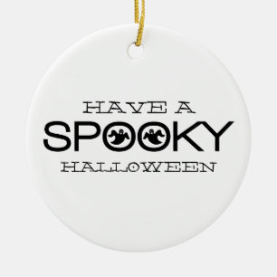 Spooky Typography Halloween Ornament
