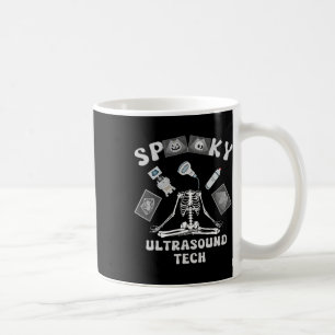Spooky Ultrasound Tech Skeleton Halloween Costume Coffee Mug