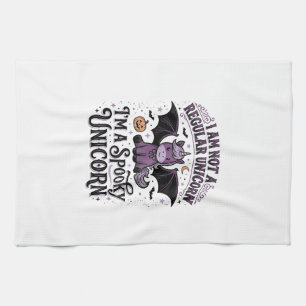 Spooky Unicorn Halloween Vintage Engraving Shirt_1 Tea Towel