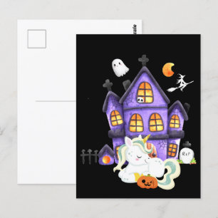 Spooky Unicorn Postcard