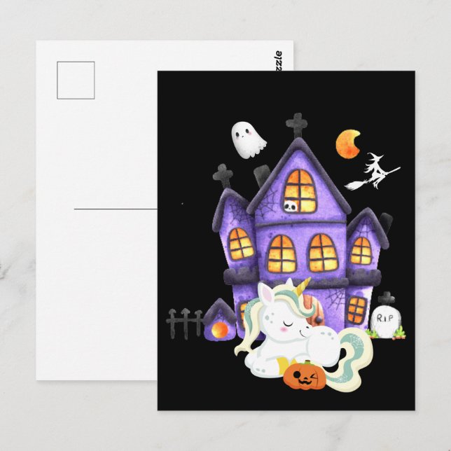 Spooky Unicorn Postcard (Front/Back)