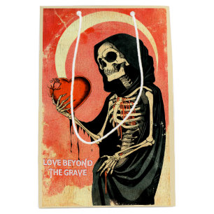  Spooky Valentine Grim Reaper with Heart Medium Gift Bag