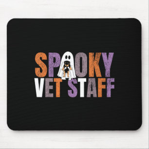 Spooky Vet Staff Ghost Dog Veterinary Medicine Mouse Pad