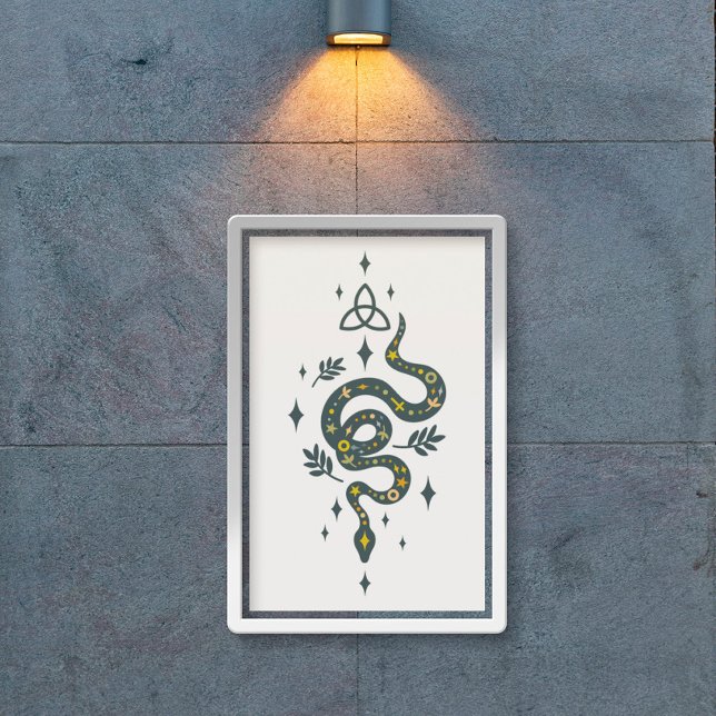 Spooky vibe Halloween snake illustration Poster (Creator Uploaded)