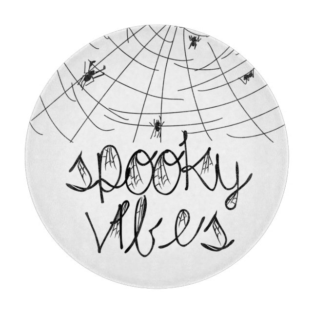 Spooky Vibes Abstract Spiders     Cutting Board (Front)