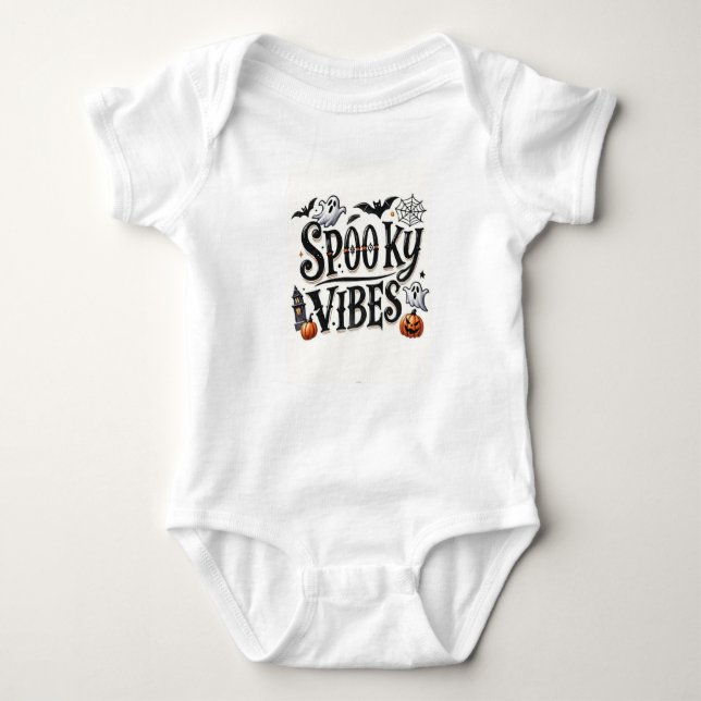 Spooky Vibes baby clothes Baby Bodysuit (Front)